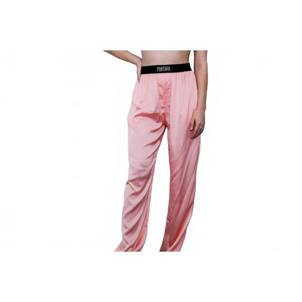 NEW PORSHIA BY PORSHIA BANKS luxe loungewear pants in light pink